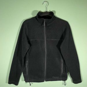 Cabela’s Women’s Outerwear Black Fleece Zip Up Jacket with Inside Pockets